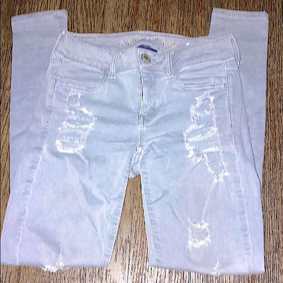 •American Eagle Vintage 90’s factory Distressed, Ripped Jeggings - Picture 14 of 14